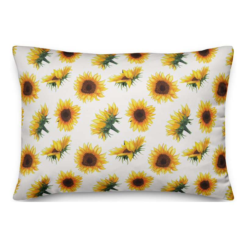 Sunflower Floral Pillow Cover