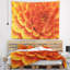 Tapisserie florale grande fleur orange et pétales-28487722