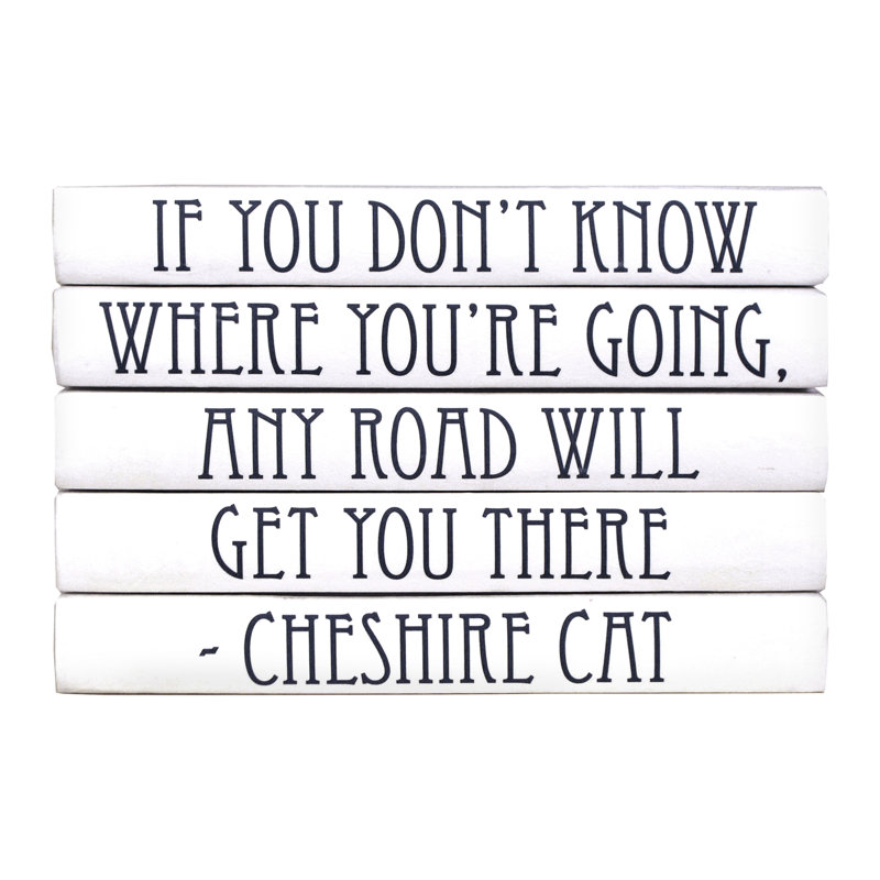 Road Quote Stack 5 Piece Decorative Book Set
