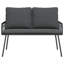 Banc de jardin vidaXL anthracite 44,88 x 25,20 x 35,43 po
