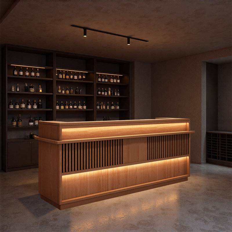 Bureau de service rétro élégant - Tendance multi-usage pour centre commercial, salon de coiffure, café et bureau, Brown