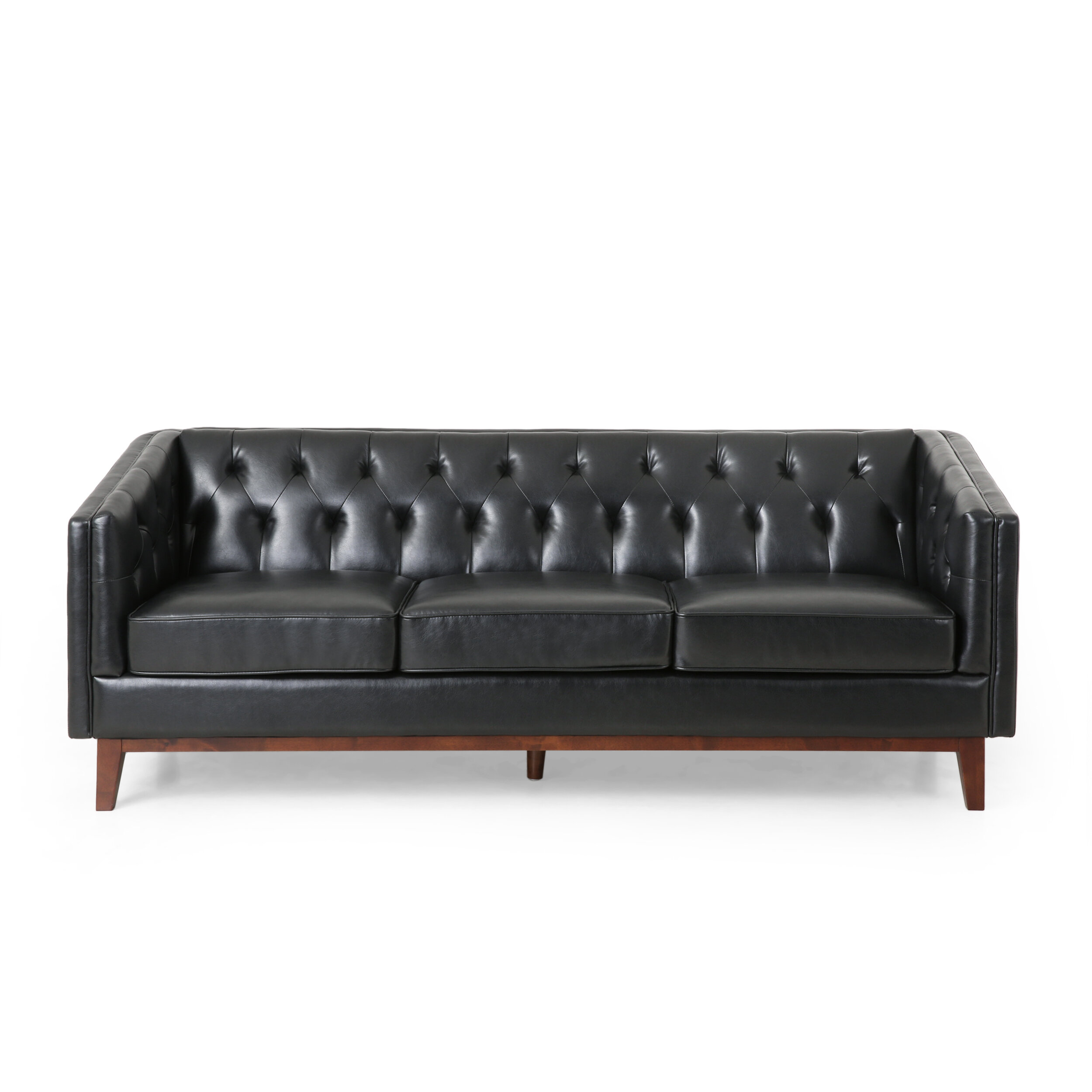 George Oliver Davidjohn 80.75'' Vegan Leather Sofa & Reviews | Wayfair