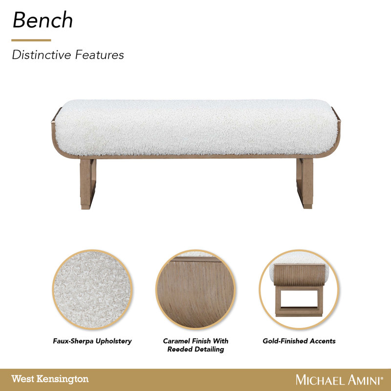 West Kensington Accent Bench, Tan