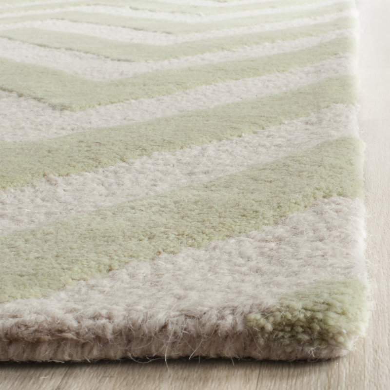 Jairo Chevron Wool Area Rug, Rectangle 183 x 274 cm