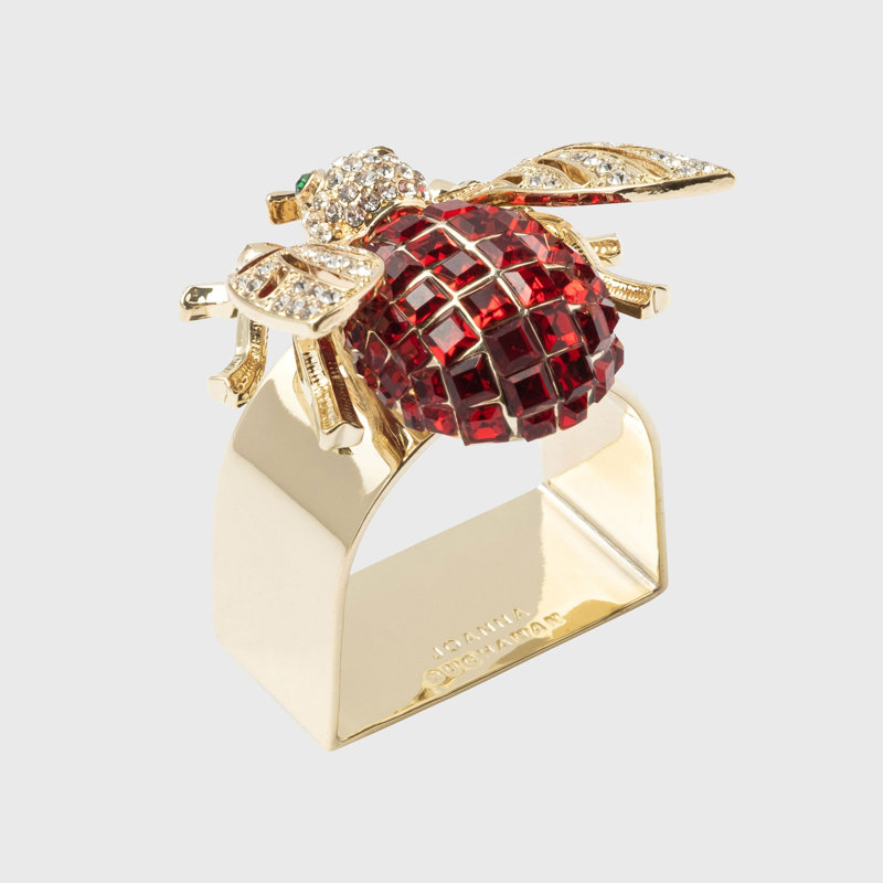 Candy Flower Napkin Ring, Ruby