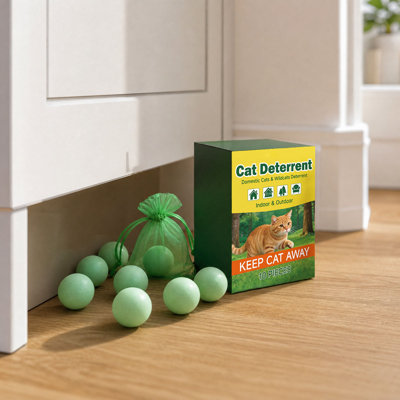 Boules anti-chat, menthe, 10 pièces, vert