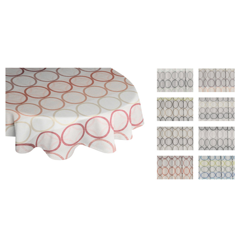 Deguzman Tablecloth, Pink/Brown/Grey