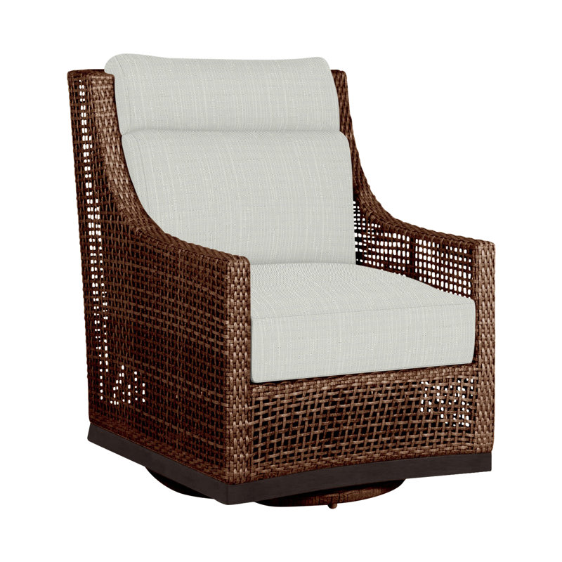 Fauteuil coulissant et pivotant péninsule - acajou / châtaignier, Pas de passepoil + bourre standard, Acajou / châtaignier