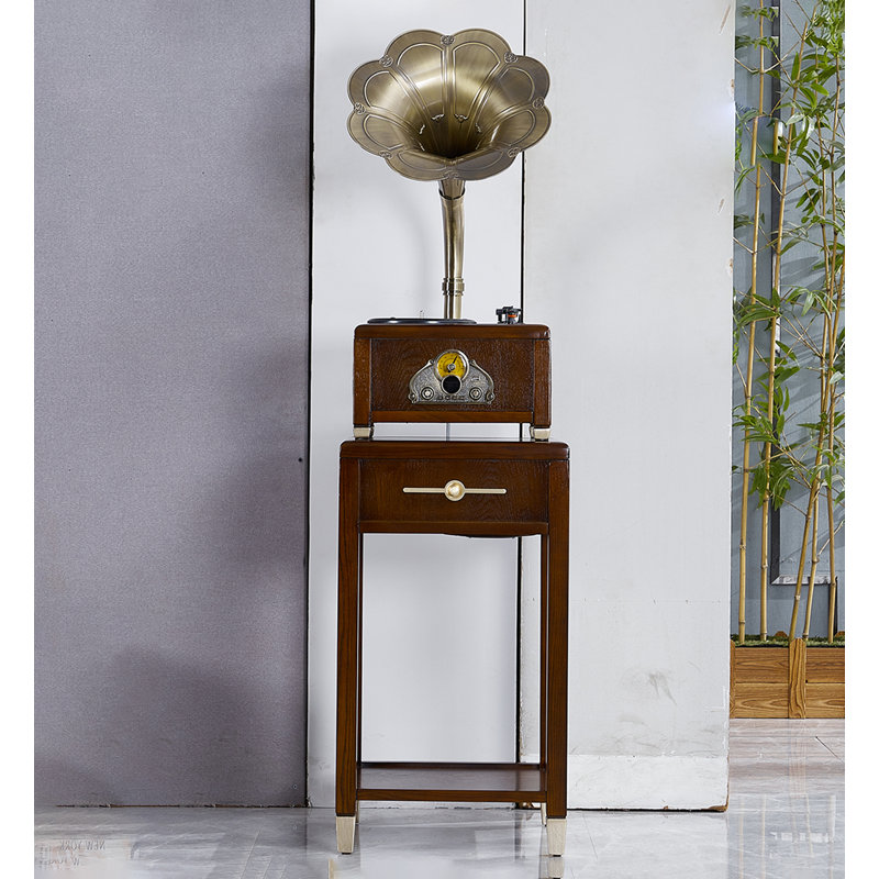 Tourne-disque en chêne américain