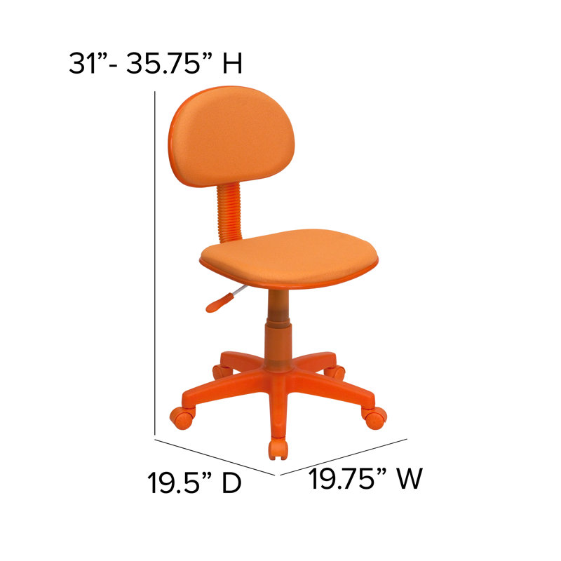 Chaise de bureau Camyra, Orange