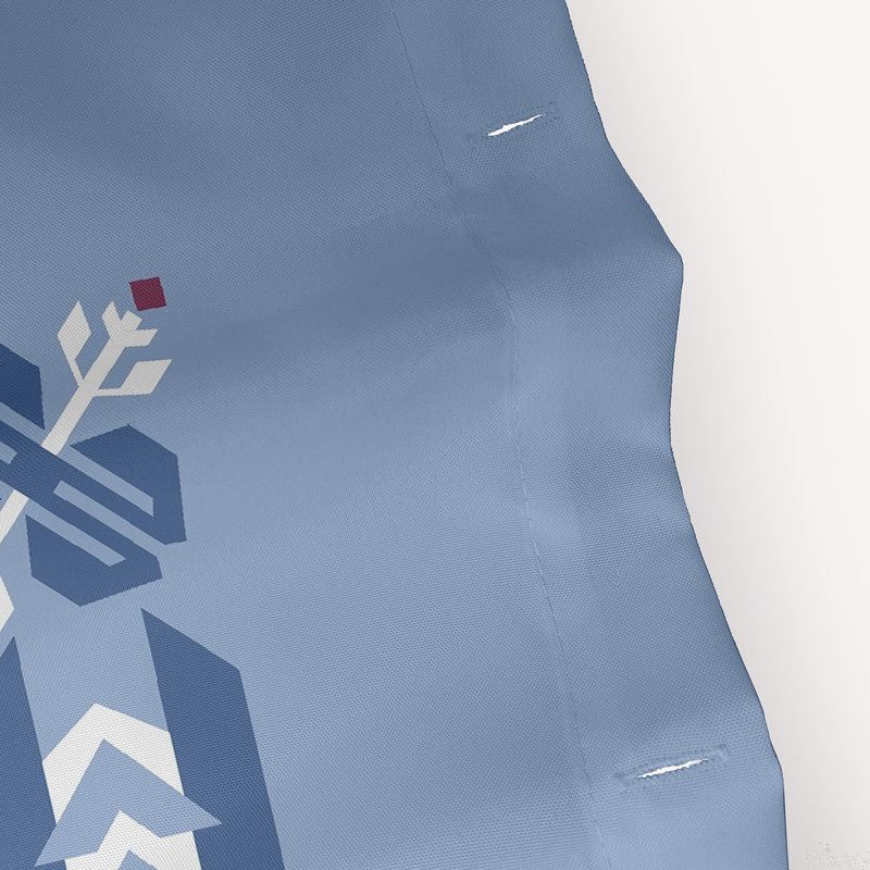 Alfreda Geometric Shower Curtain, Blue