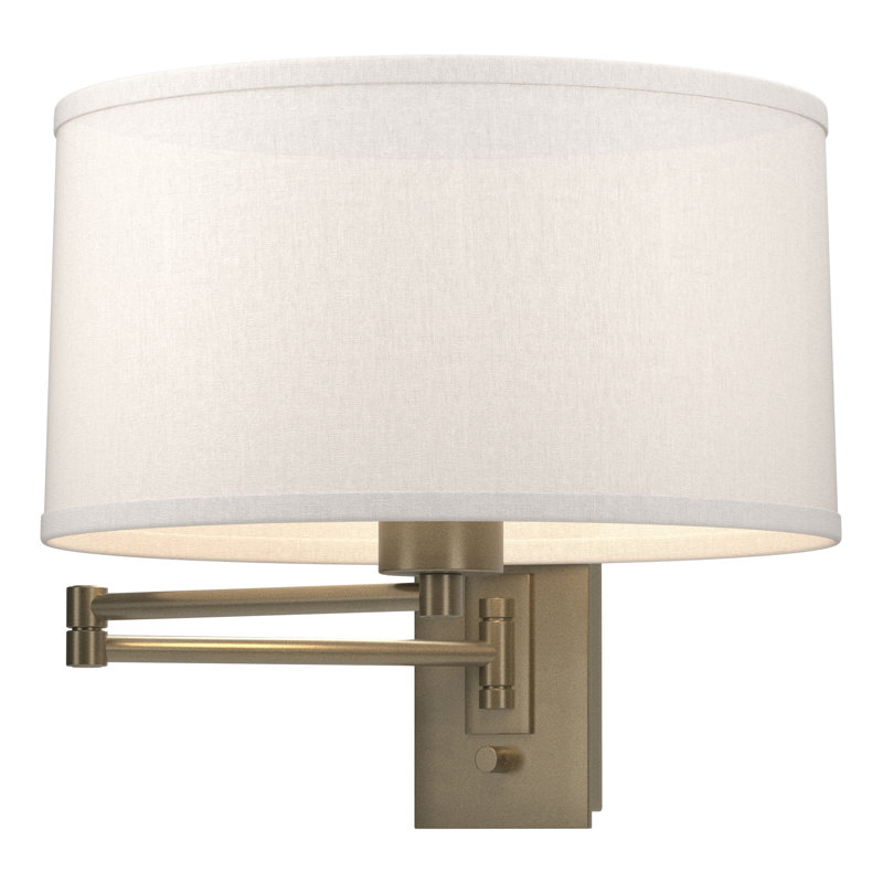 Simple Lines 1 - Light Dimmable Swing Arm, Flax, Soft Gold