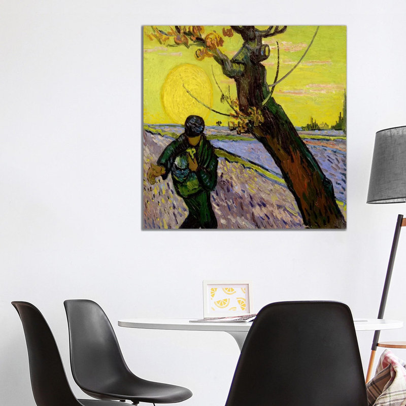 The Sower by Vincent Van Gogh - Wrapped Canvas Painting, 93.98 cm H x 93.98 cm W x 1.91 cm D