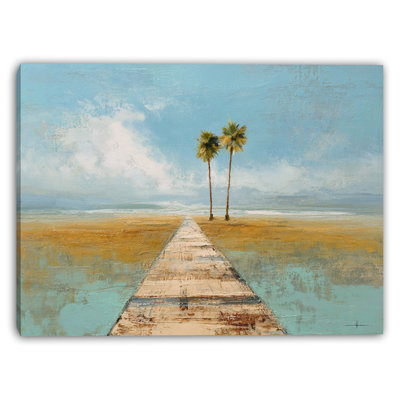«Palm Horizon», art mural sur toile tendue