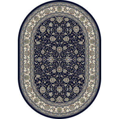 Tapis bleu/ivoire Attell