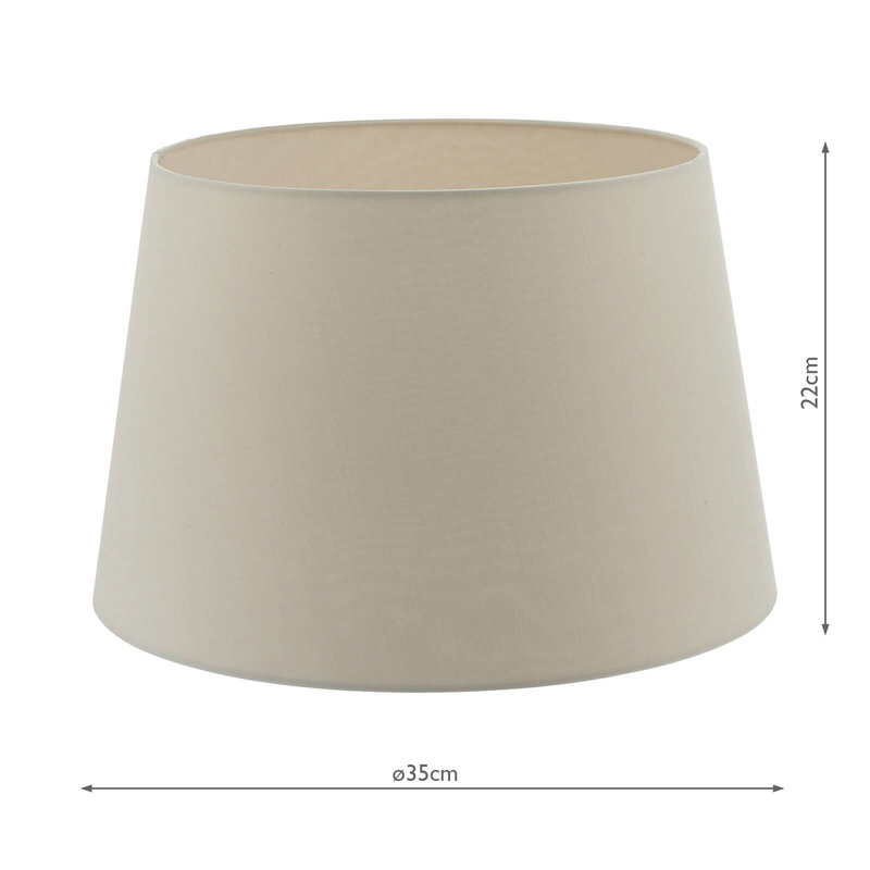 22cm H Faux Silk Empire Lamp Shade ( Screw On ), Ecru