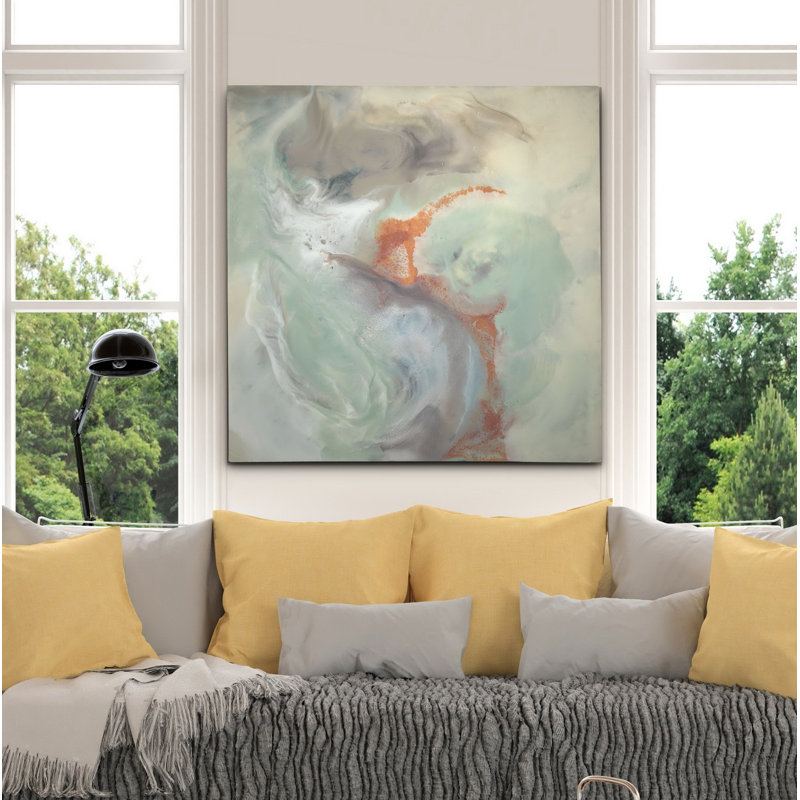 « cuivre river ii », peinture, H 10 po x l 10 po x P 1,5 po, Toile tendue