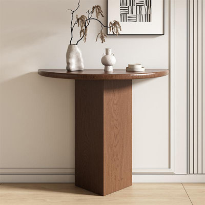 Console brun en bois massif