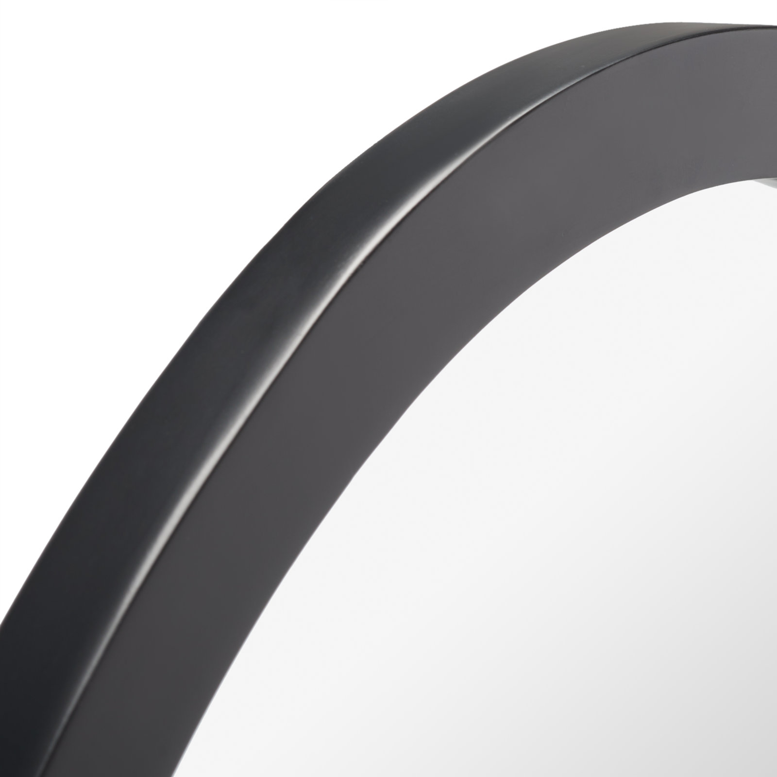 Ernesto Flat Wall Mirror, 23.50" x 23.50", Black