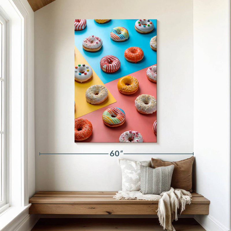 Yarlin Assorted Glazed Doughnuts, 48" H x 32" W