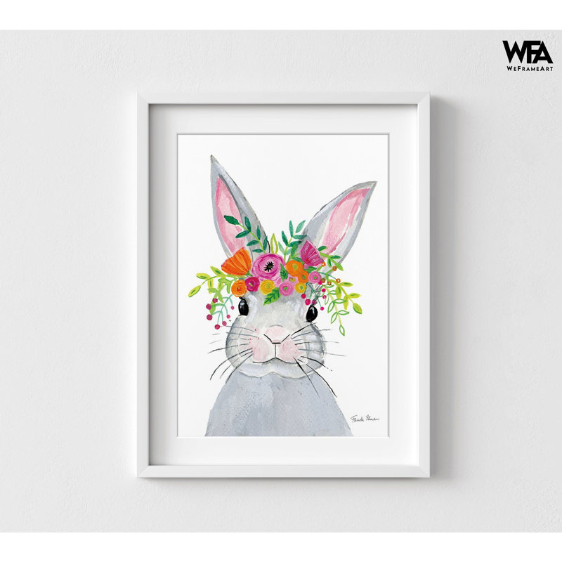 Impression de petit lapin gris, adorable dessin de lapin, affiche de lapin gris clair, impression d'art de lapin mignon, Art mural animalier