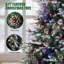Arbre de Noël enneigé 6 / 7,5 / 9pi, 8 lumières DEL, auto-extensible, pommes de pin-353401142