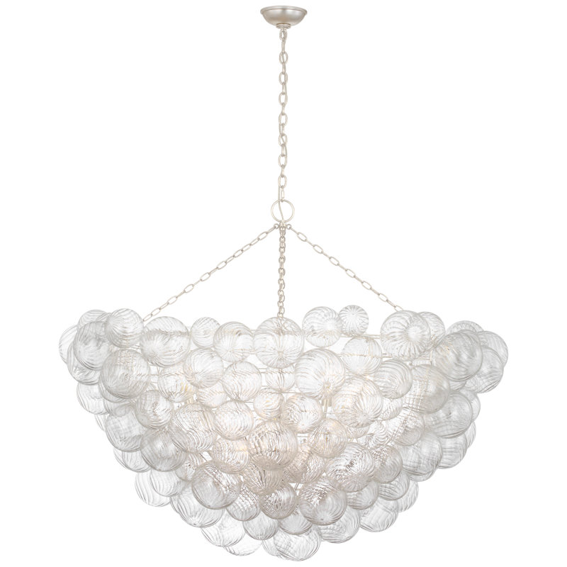 Talia 16 - Light Chandelier, Burnished Silver Leaf