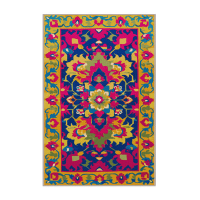 Machine Washable Tabriz Brown Area Rug