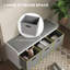 Polyester Upholstered Storage Bench-605650457
