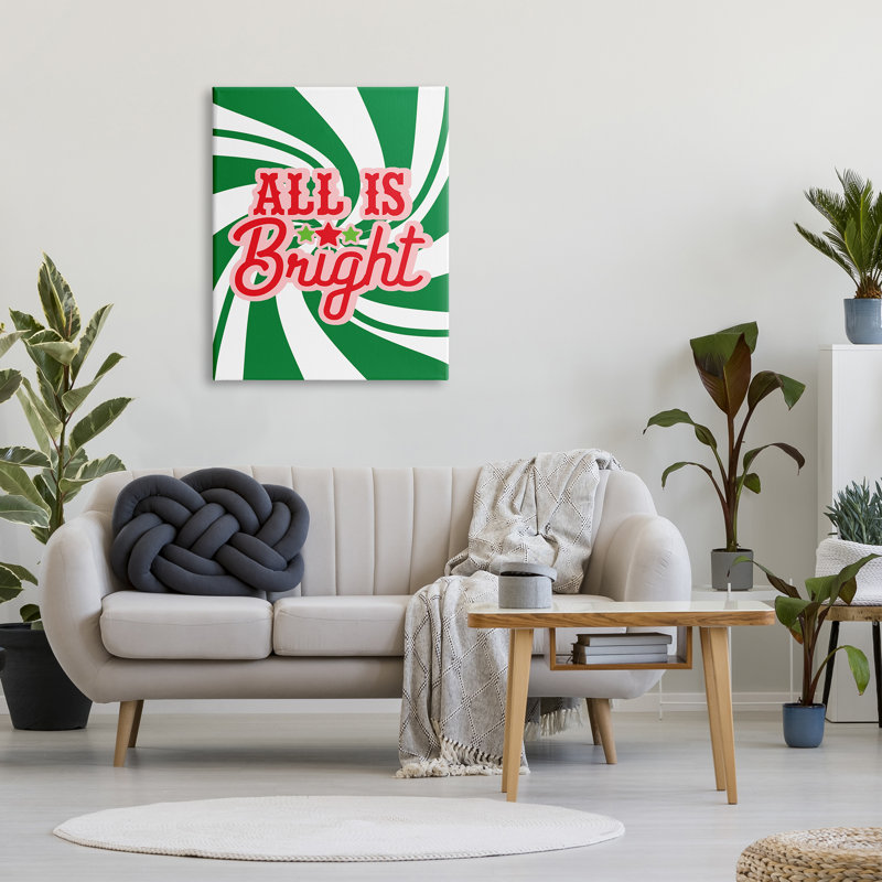 All's Bright Bold Holiday, H 40 po x l 30 po, Toile tendue