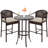 Ambau Metal Bar Set with Stools-352345544-352345545-352345590