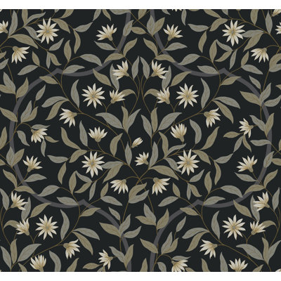 Jasmine Midnight Smooth Wallpaper Roll