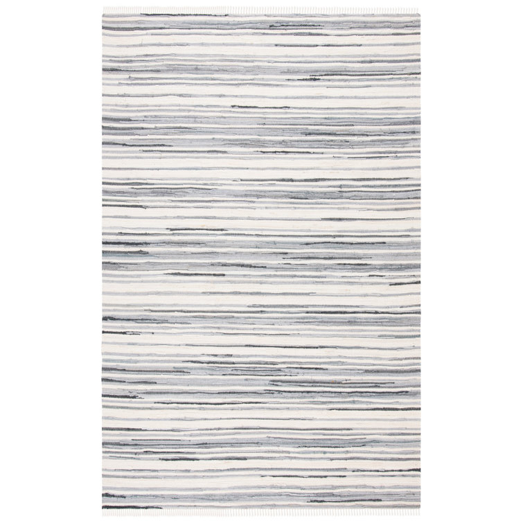 Fales Rag Rug Hand Woven Cotton Abstract Rug