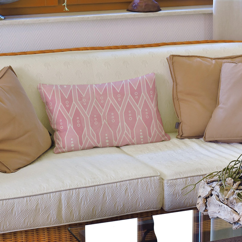 Coussin lombaire, 14 po x 20 po, Pas de bourre, Rose