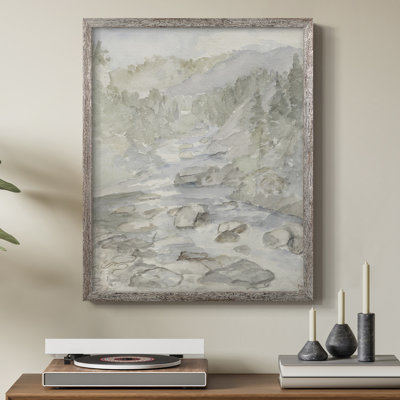 «Vintage Landscape CXVI», reproduction encadrée - bois massif
