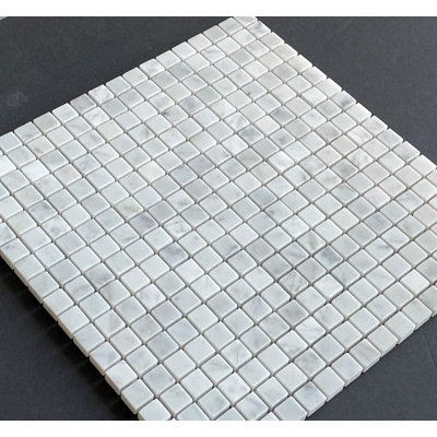 0.625" x 0.625" Marble Grid Mosaic Wall & Floor Tile