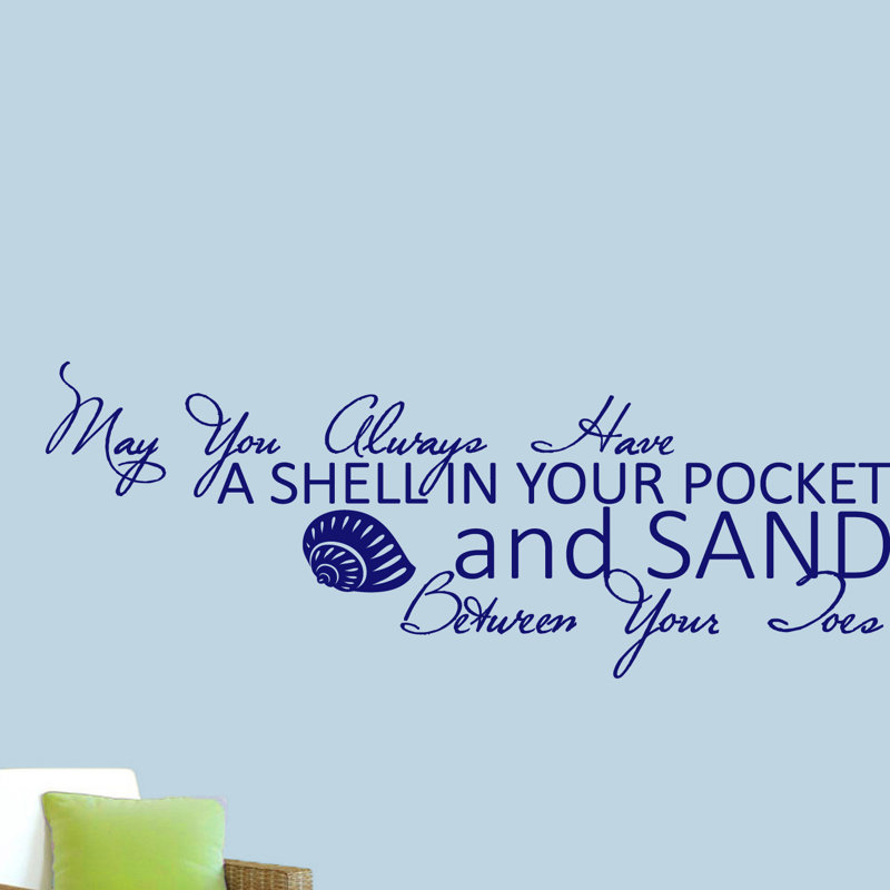 Adhésif mural «Riyan A Shell In Your Pocket», Bleu marine