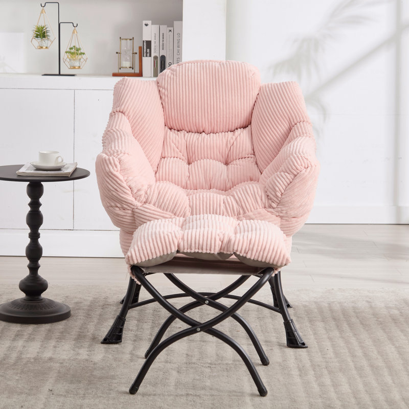Fauteuil Lazy avec repose-pieds, fauteuil d'appoint de style moderne avec accoudoirs et une poche latérale