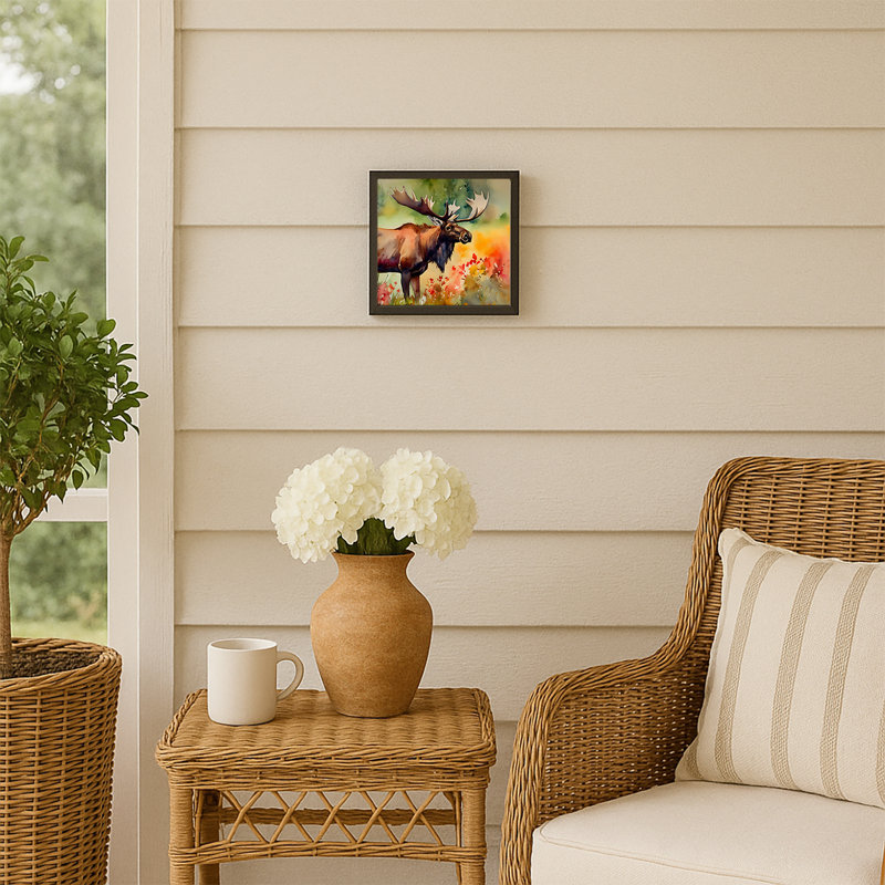 Moose Framed Metal Print