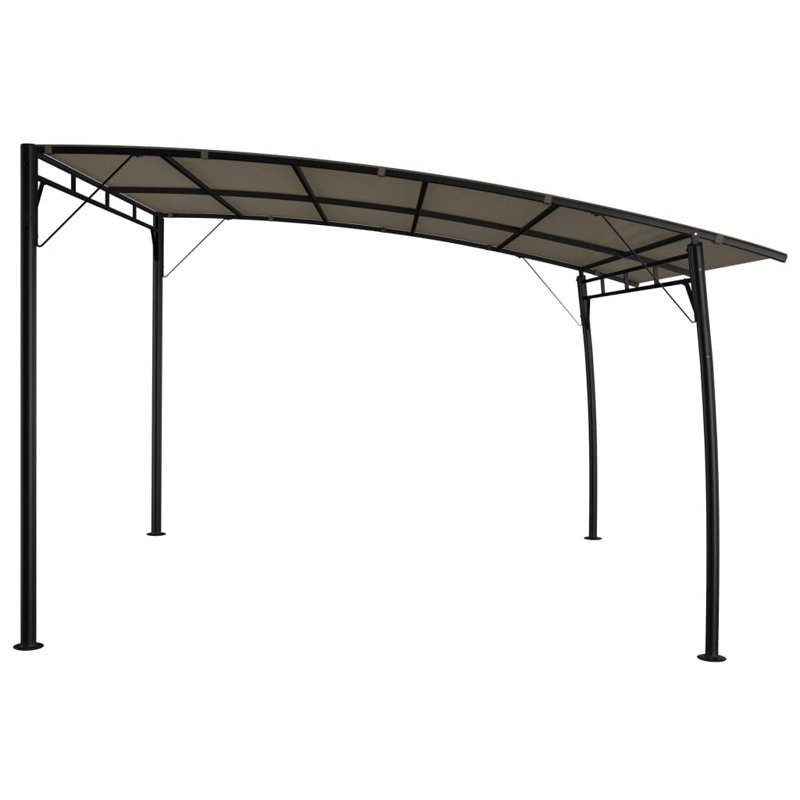Pavillon de jardin avec auvent et auvent, H 9,8 pi x l 9,8 pi x L 7,4 pi