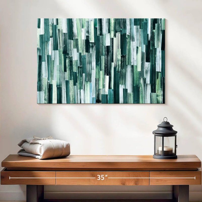 Avery Emerald Brushstrokes, 16" H x 24" W