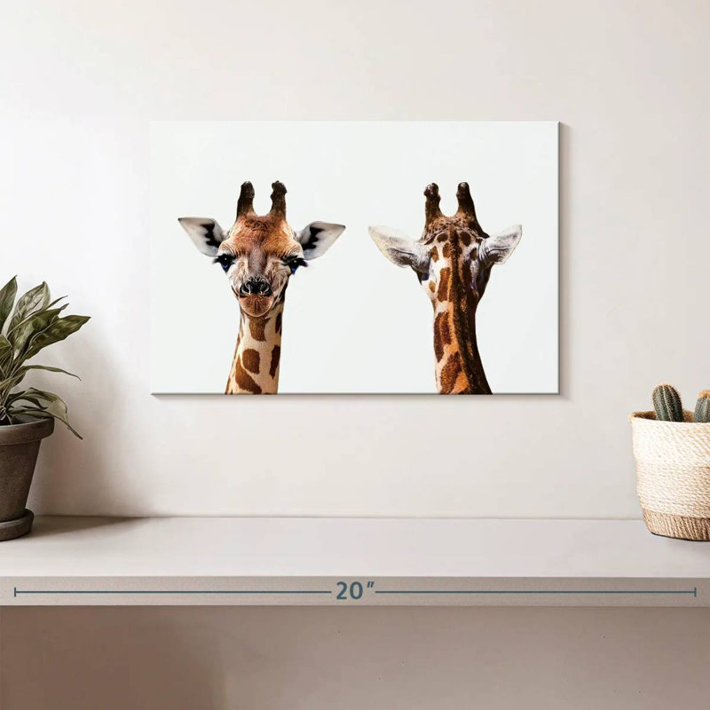 Giraffe Front And Back Portrait, 8" H x 12" W