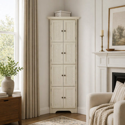 Armoire de rangement 4 niveaux à 4 niveaux avec 8 portes, idéale pour maximiser l'espace et organiser les articles essentiels