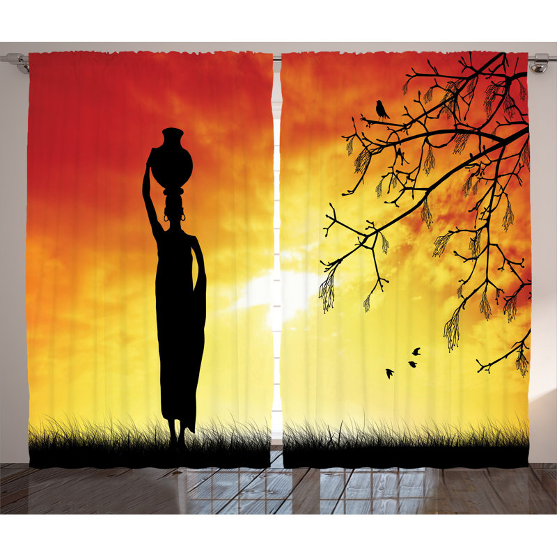 Semi Sheer Curtain Pair, 54" W x 90" L