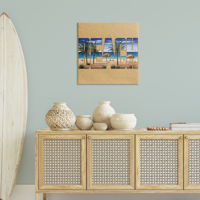 Art mural sur toile, "Tropical Beach" par Art Brands, LLC.