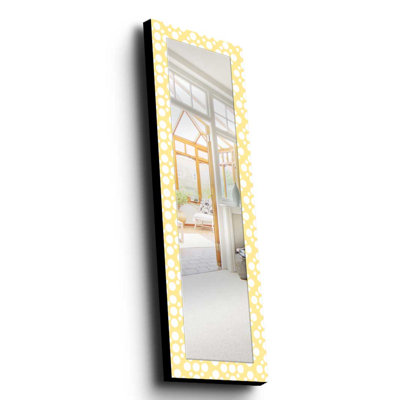 Élégant miroir décoratif avec cadre 100% bois de pin, 15,7 po x 47,2 po | Miroir en verre véritable (épaisseur: 0,2 pouce) | Peinture sur tissu élégante | Idéal pour le salon, la chambre à coucher et le vestibule