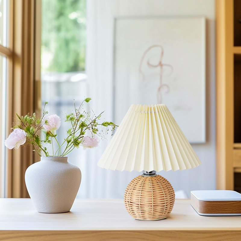 Lampe de table plissée 9,84 "