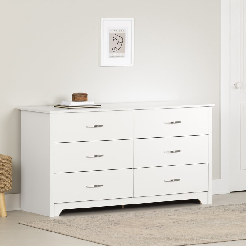 Commode 6 tiroirs Fusion, Blanc