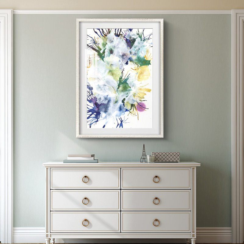 Like An Iris II -Framed Print, 28.5" H x 20.5" W, White