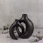 2PC Black Ceramic Vases